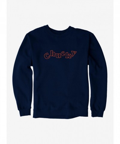 Chucky Outlined Font Men's Heavyweight Fleece Sweatshirt