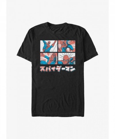 Marvel's Iconic Kanji Spider-Man T-Shirt - Men's Black