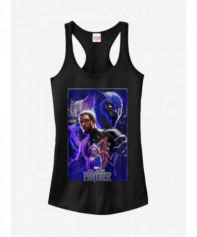 Marvel Black Panther 2018 Racerback Tank Top for Girls - Black
