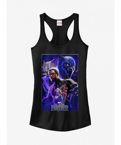 Marvel Black Panther 2018 Racerback Tank Top for Girls - Black