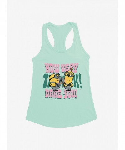 Minions Groovy Green Girls Tank Top - Lightweight Cotton Blend