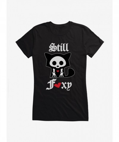 Skelanimals Girls Still Foxy Tee - Junior Sizes, Lightweight Cotton