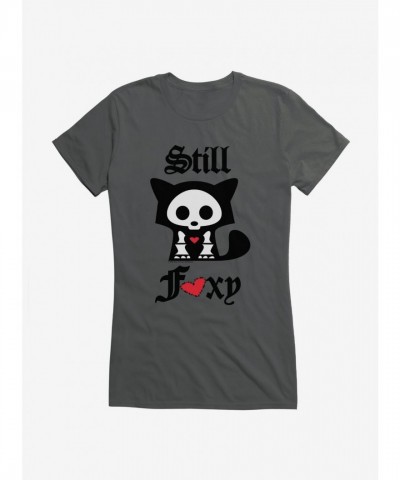 Skelanimals Girls Still Foxy Tee - Junior Sizes, Lightweight Cotton