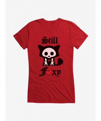 Skelanimals Girls Still Foxy Tee - Junior Sizes, Lightweight Cotton