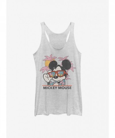 Disney Girls Mickey Mouse Beach Tank Top - White