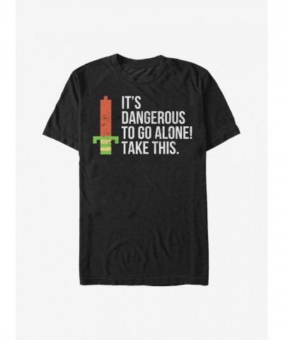Nintendo Zelda Danger Men's Black T-Shirt