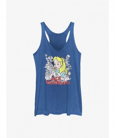 Disney Group Girls Alice in Wonderland Blue Tank Top