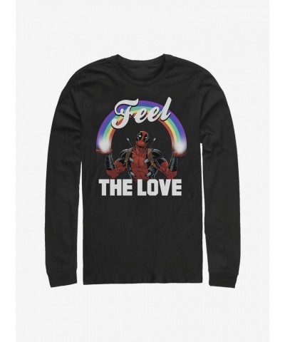 Marvel's Deadpool Long-Sleeve T-Shirt - Black, Men's Size