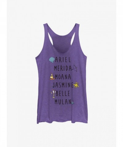 Disney Princess Personalized Name Tank Top for Girls - Purple