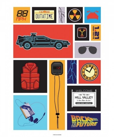 Back to the Future White Icon Poster - Made in USA
